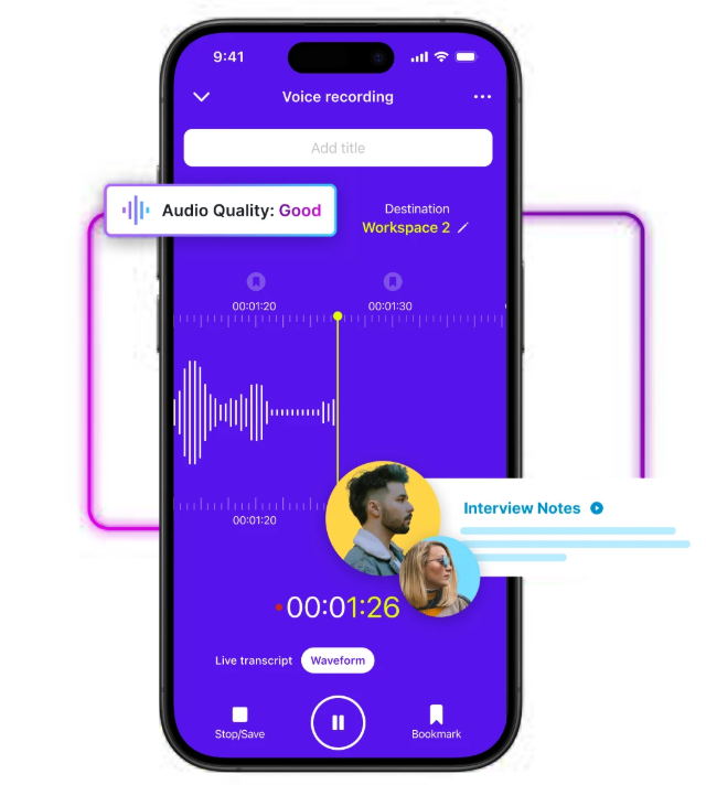 Best call recording apps in 2026 showing Android and iPhone call recording with microphone and audio waveform