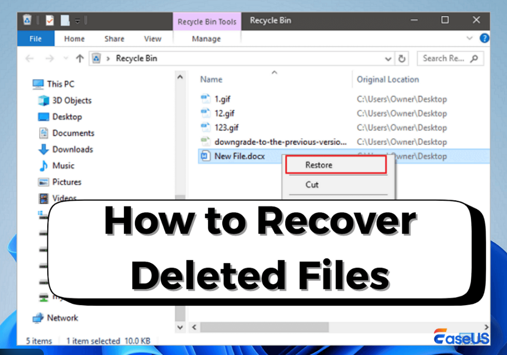 How to recover deleted files from PC step by step