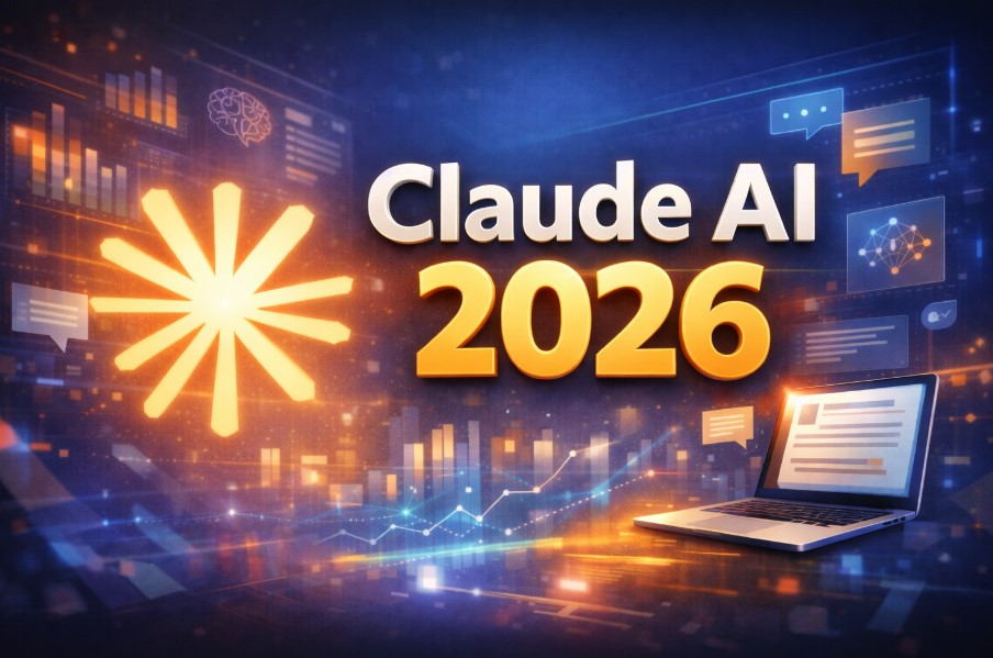 Claude AI 2026 futuristic AI assistant technology illustration