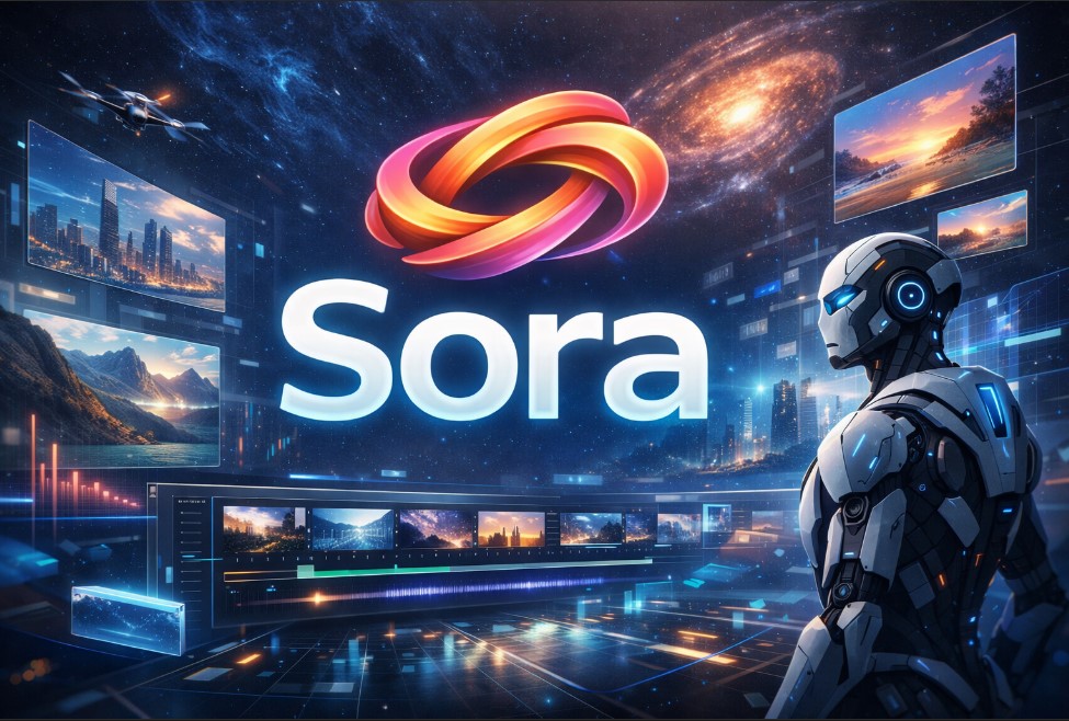 Sora AI in 2026 text to video generator futuristic technology